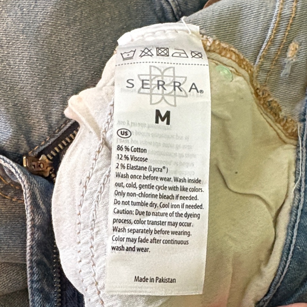 Serra Light Blue  slit Flare bottom Jeans - Picture 16 of 16